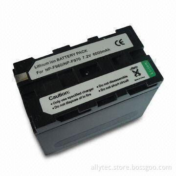 Digital Camcorder Battery for Son NP-F960/ NP-F970 with 7.2V 6,000mAh Capacity